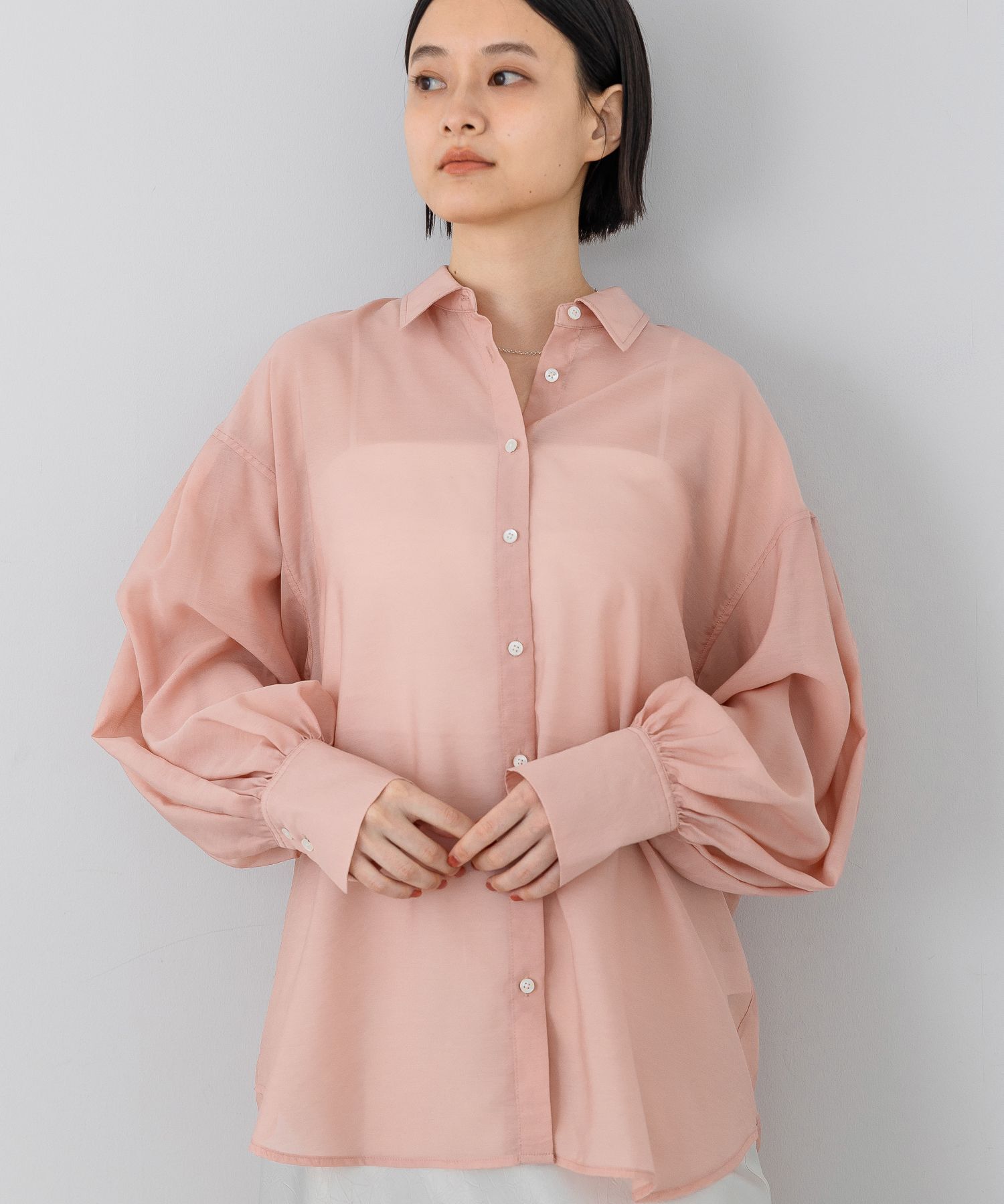 A part by 「シアーオーバーシャツ」|シャツ・ブラウス|ピンク