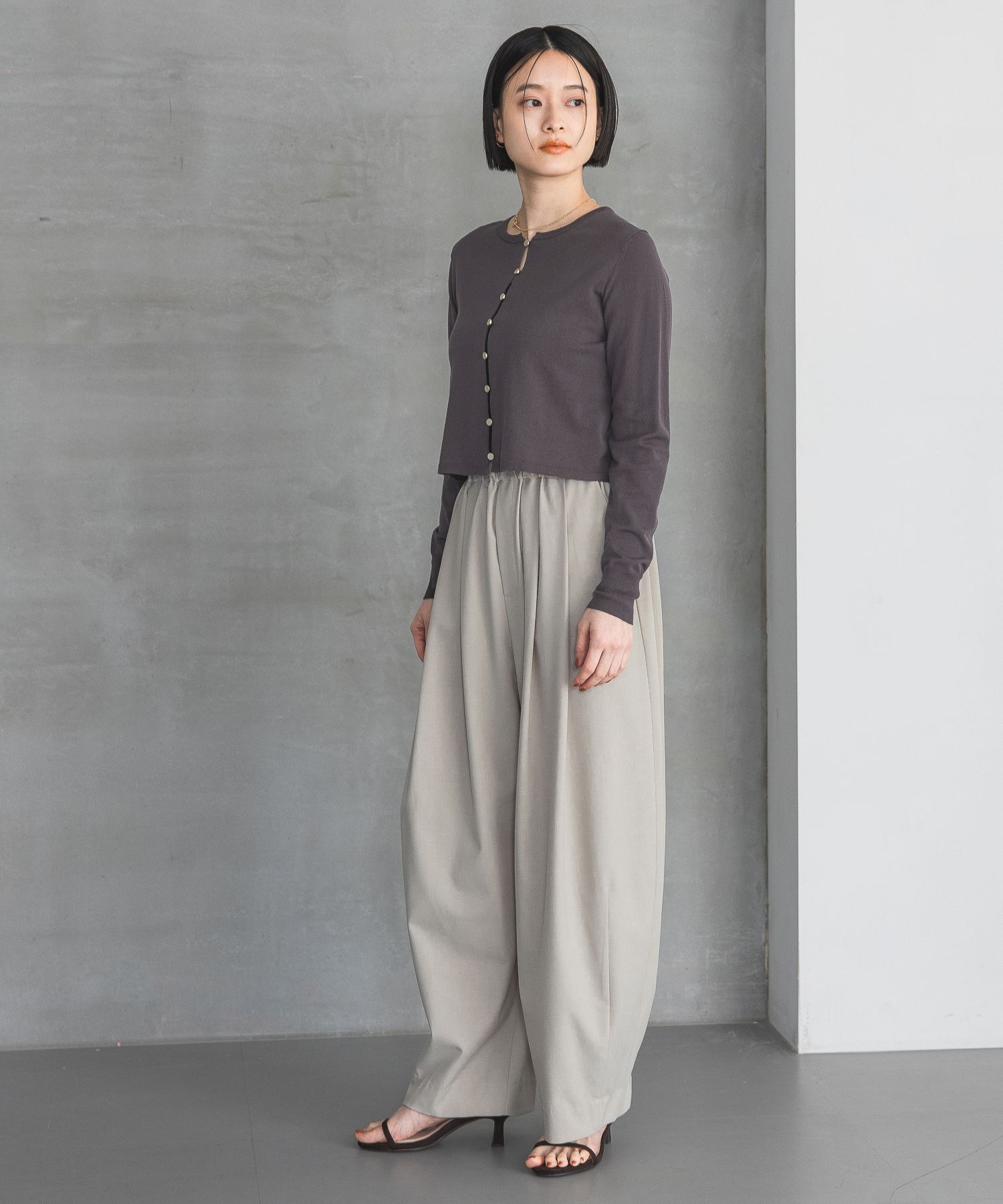 A part by 「アセテートニットカーディガン」|カーディガン|