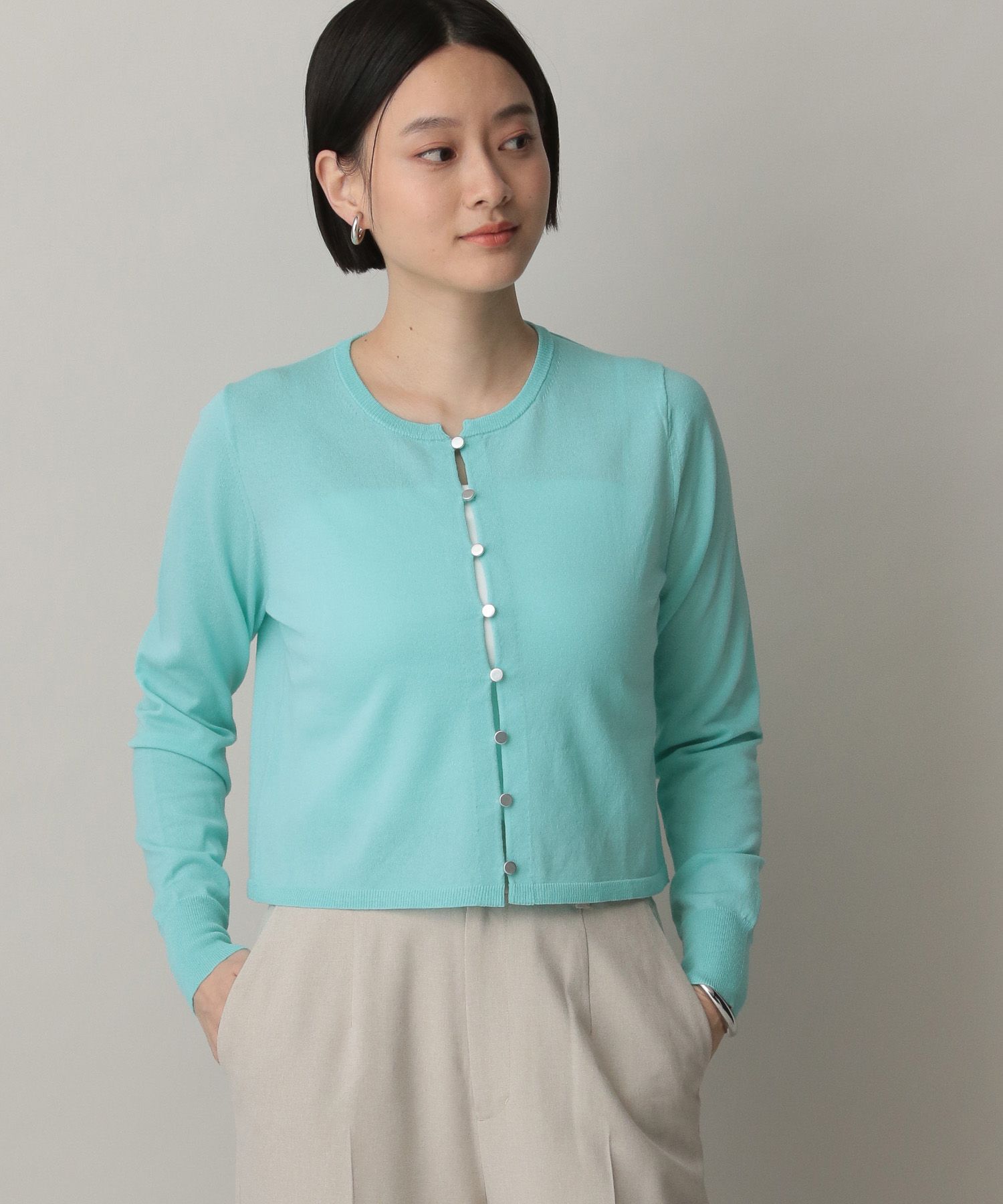 A part by 「アセテートニットカーディガン」|カーディガン|