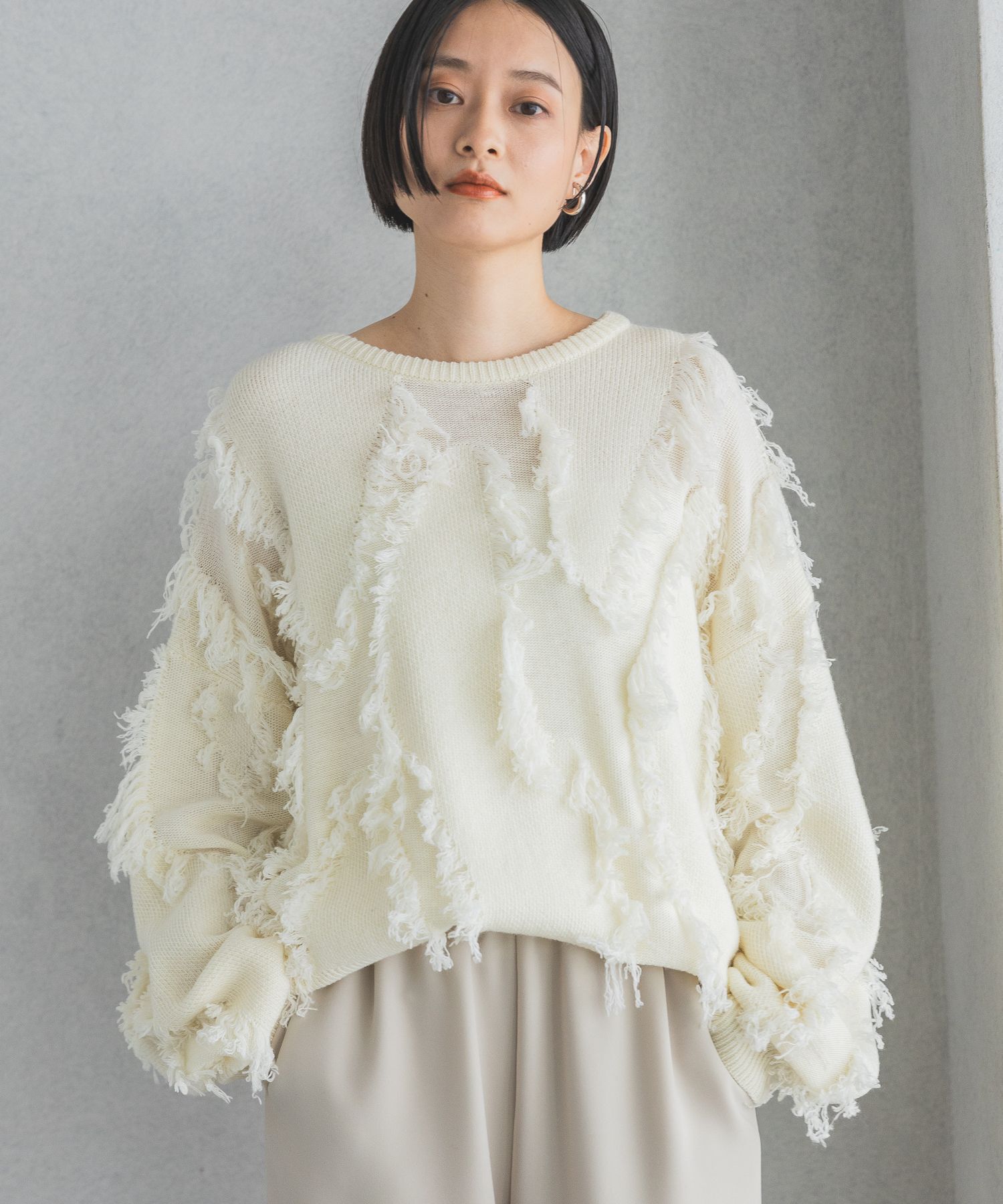 A part by 「フリンジニットプルオーバー」|ニット・セーター|