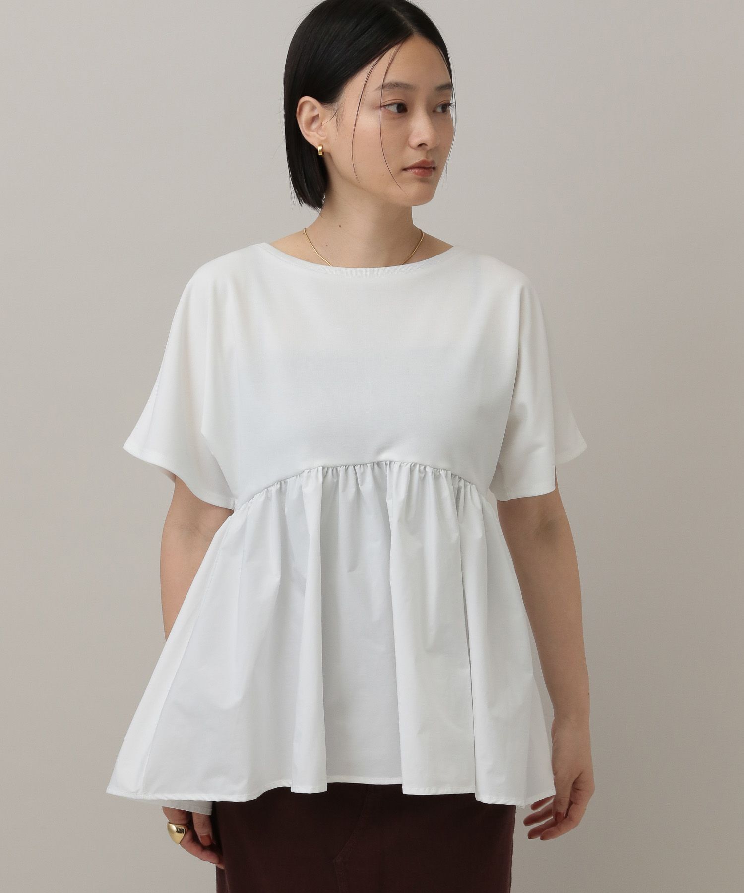 A part by 「ペプラムTシャツ」|Tシャツ・カットソー|オフホワイト