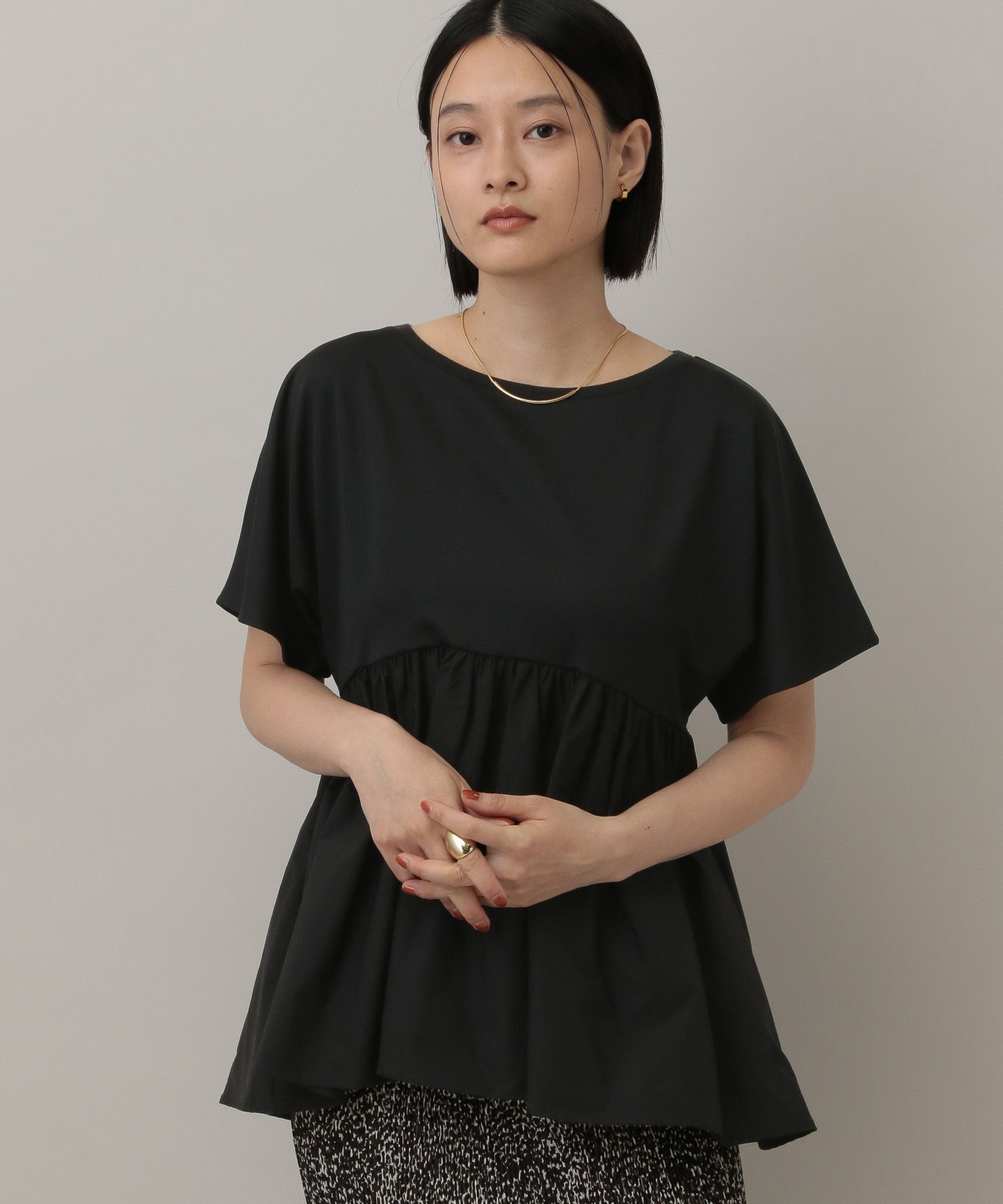 A part by 「ペプラムTシャツ」|Tシャツ・カットソー|ブラック