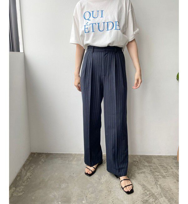 LOWRYS FARM「ＴＲスタイルＵＰワイドパンツ」|チノ|