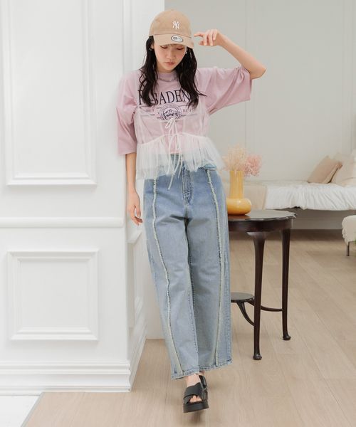 LOWRYS FARM「リメイクショートＳＳ」|Tシャツ・カットソー|