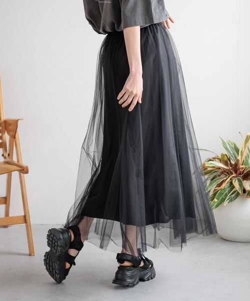 LOWRYS FARM「チュールボリュームスカート」|スカート|