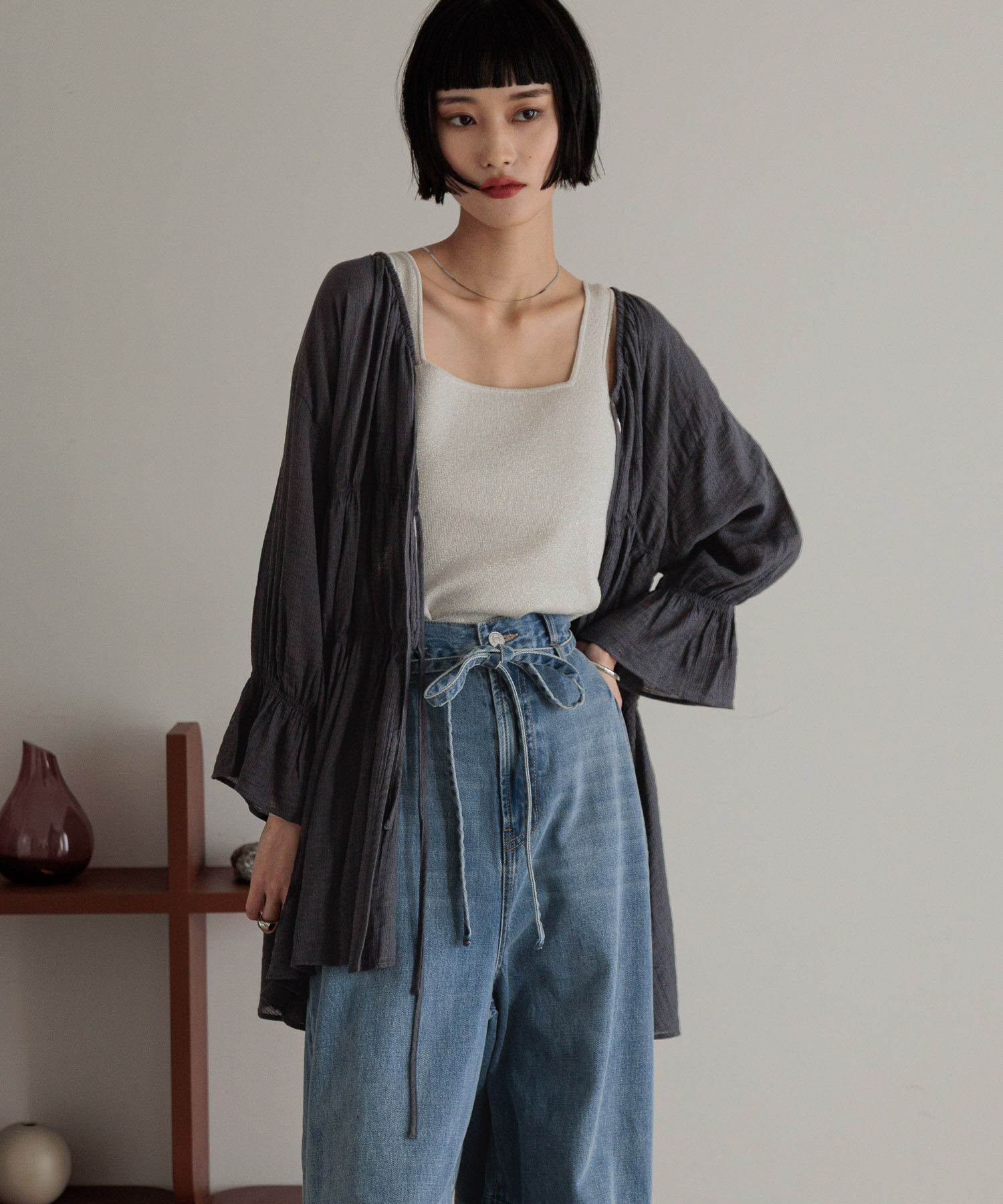 LOWRYS FARM「ヨウリュウシャーリング６Ｓ」|シャツ・ブラウス|GRY8