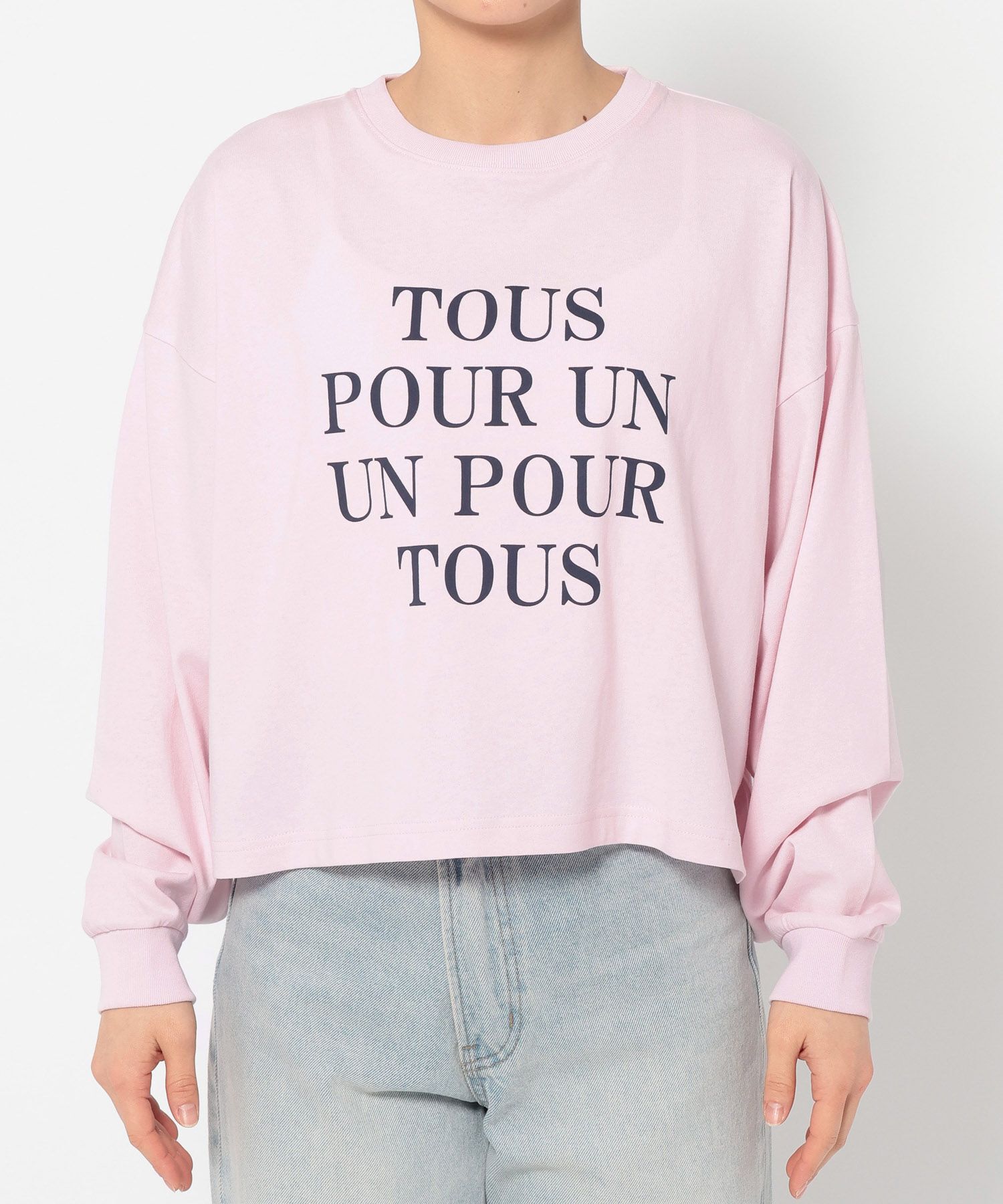 LOWRYS FARM「ショートロゴプリントＬＳ」|Tシャツ・カットソー|