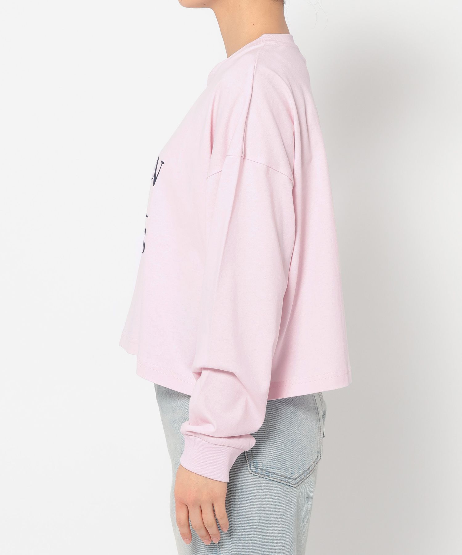 LOWRYS FARM「ショートロゴプリントＬＳ」|Tシャツ・カットソー|