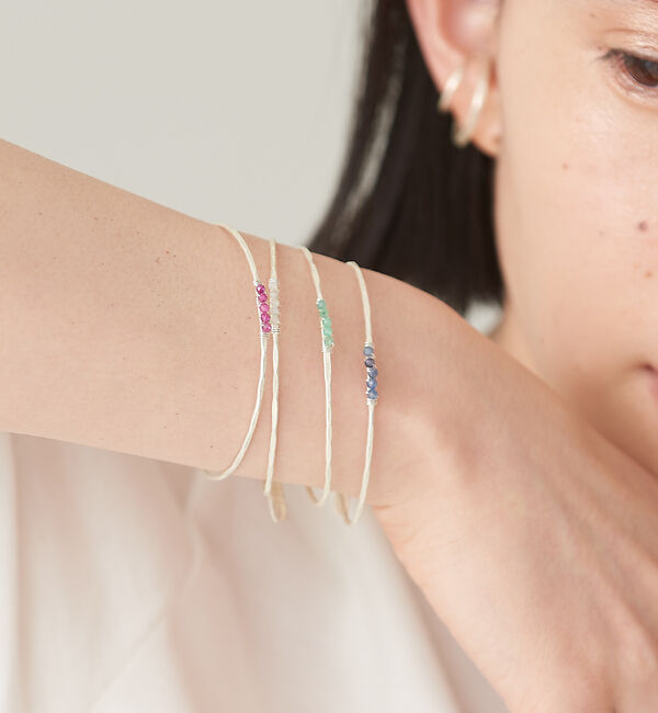 collex「【Ljud/ユード】5grain天然石バングル シルバー」|ブレスレット・バングル|