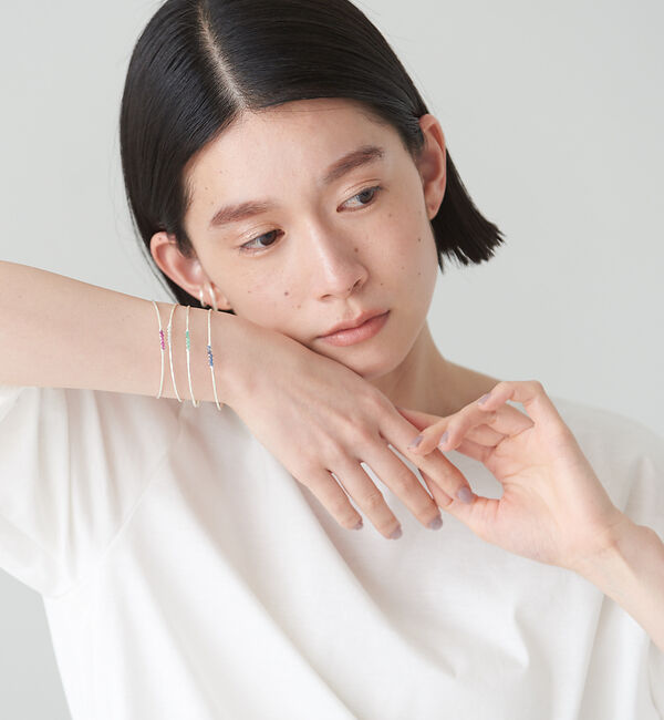 collex「【Ljud/ユード】5grain天然石バングル シルバー」|ブレスレット・バングル|