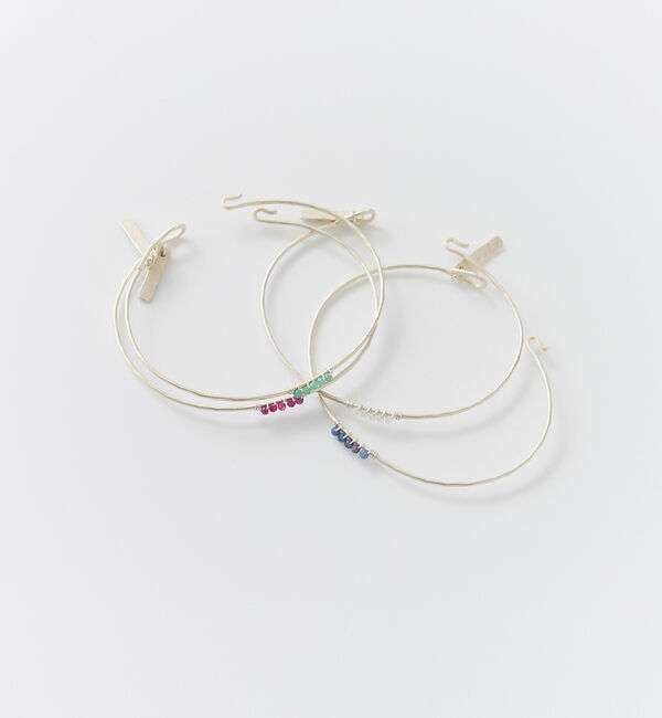 collex「【Ljud/ユード】5grain天然石バングル シルバー」|ブレスレット・バングル|