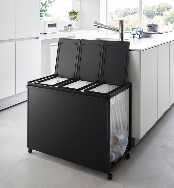 collex「【tower/タワー】蓋付き目隠し分別ダストワゴン 45L 3分別 キッチン ゴ」|その他|