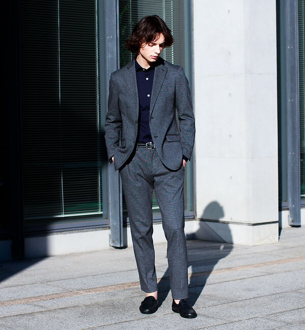 ABAHOUSE「【セットアップ対応】【FLEX】コットンウールポリエステルジャージ パンツ」|スラックス|