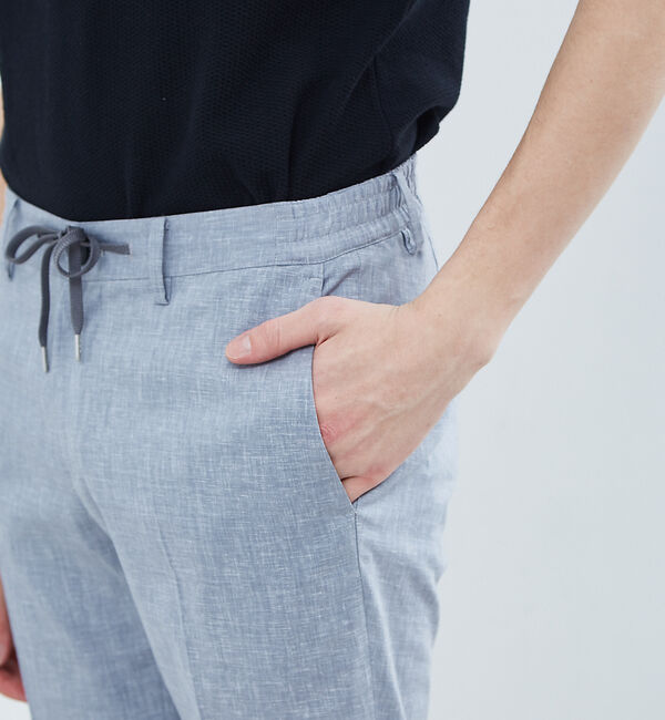 ABAHOUSE「【Recency of Mine】SOLO ストレッチリネン スラックスパンツ」|スラックス|
