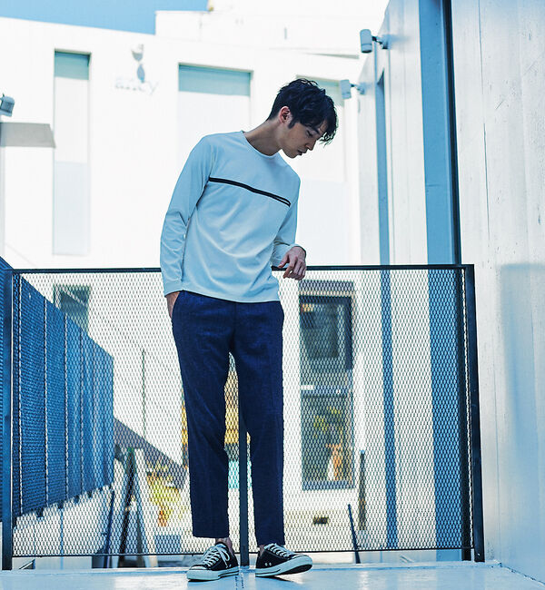 ABAHOUSE「【Recency of Mine】SOLO ストレッチリネン スラックスパンツ」|スラックス|