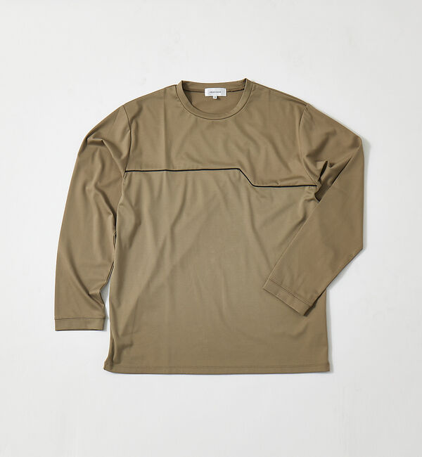 ABAHOUSE「【フロントパイピング】ロングスリーブ Tシャツ」|Tシャツ・カットソー|ベージュ
