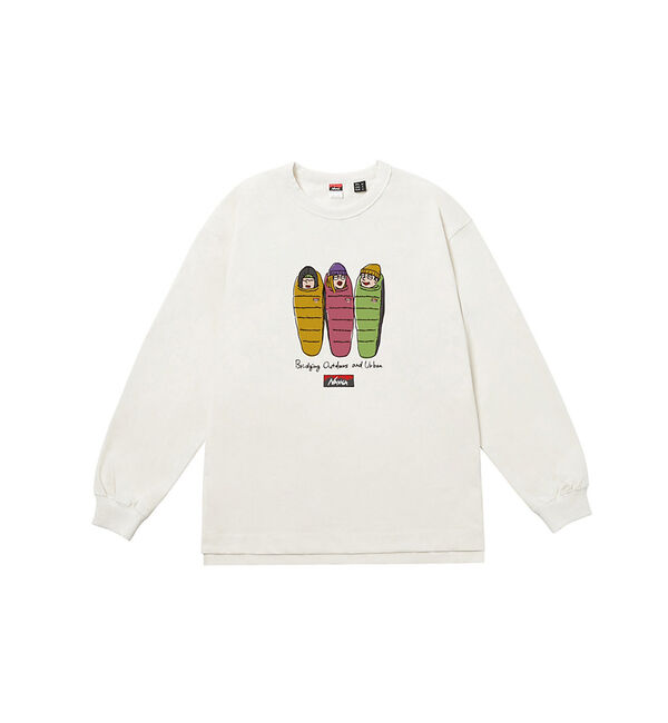 ABAHOUSE「【NANGA / ナンガ】ECO HYBRID L/S TEE/ロングTシャツ/」|Tシャツ・カットソー|ホワイト