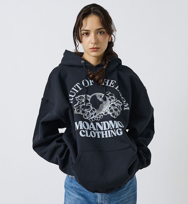 ABAHOUSE「【MOANDMO （モーアンドモー）&times; FRUIT OF THE LOOM（フル」|パーカー|ブラック