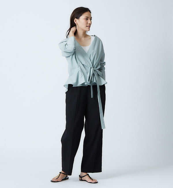 qualite「コットンカシュクールシャツブラウス」|シャツ・ブラウス|