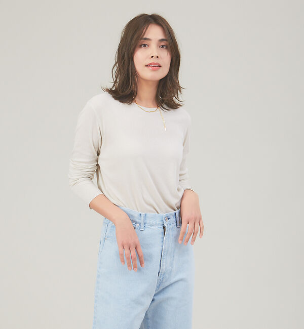 qualite「ヌーディテレコカットソー」|Tシャツ・カットソー|ベージュ