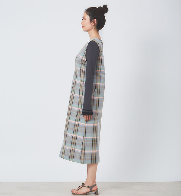 qualite「ブライトチェックワンピース」|ワンピース|