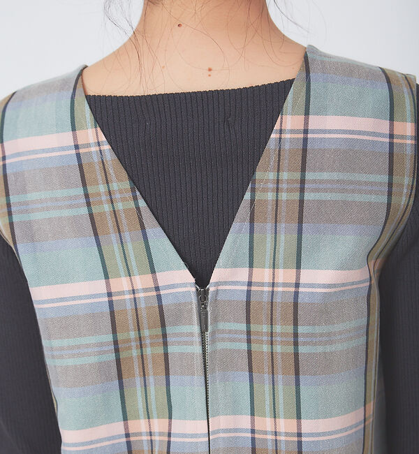 qualite「ブライトチェックワンピース」|ワンピース|