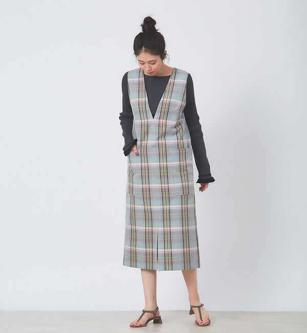 qualite「ブライトチェックワンピース」|ワンピース|
