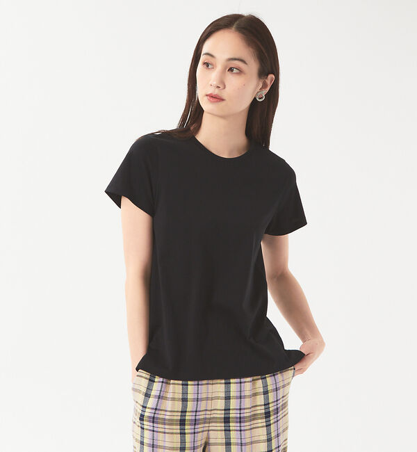 qualite「コットンコンパクトカットソー」|Tシャツ・カットソー|ブラック