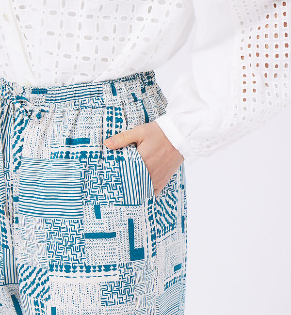 qualite「《セットアップ対応》ジオメパッチワークプリントパンツ」|その他|