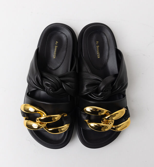 AU BANNISTER「ビッグチェーンモチーフ フットベッドサンダル」|サンダル|