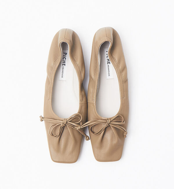 AU BANNISTER「シャーリング スクエアトゥ バレエシューズ」|バレエシューズ|