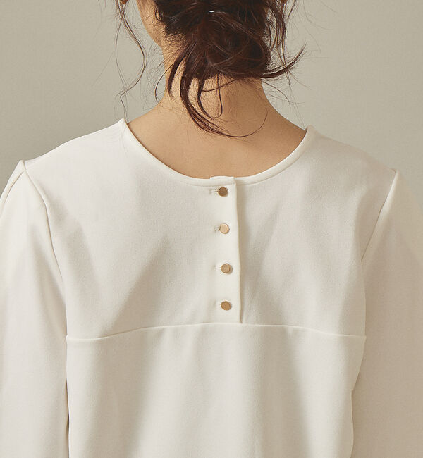 abahouse mavie「【前後着用可】カットジョーゼット2WAYプルオーバー」|Tシャツ・カットソー|