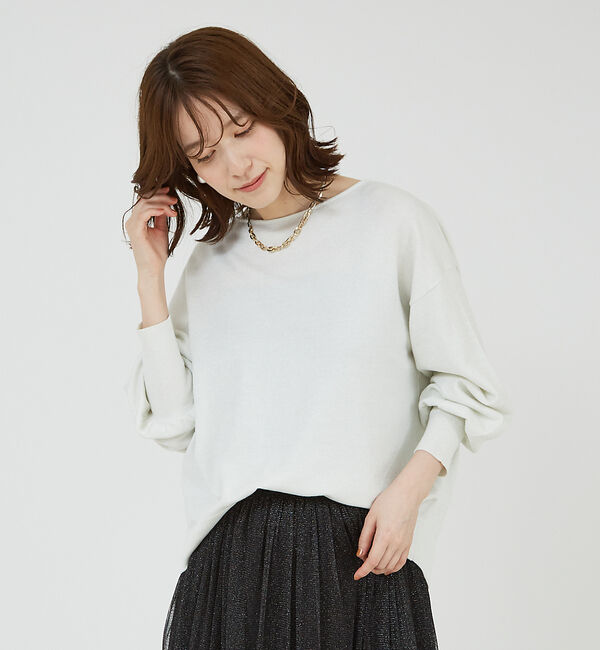 abahouse mavie「ラメMIXニットプルオーバー」|ニット・セーター|