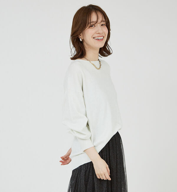 abahouse mavie「ラメMIXニットプルオーバー」|ニット・セーター|