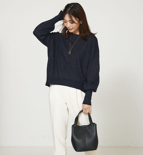 abahouse mavie「ラメMIXニットプルオーバー」|ニット・セーター|