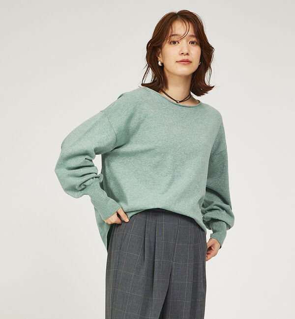 abahouse mavie「ラメMIXニットプルオーバー」|ニット・セーター|