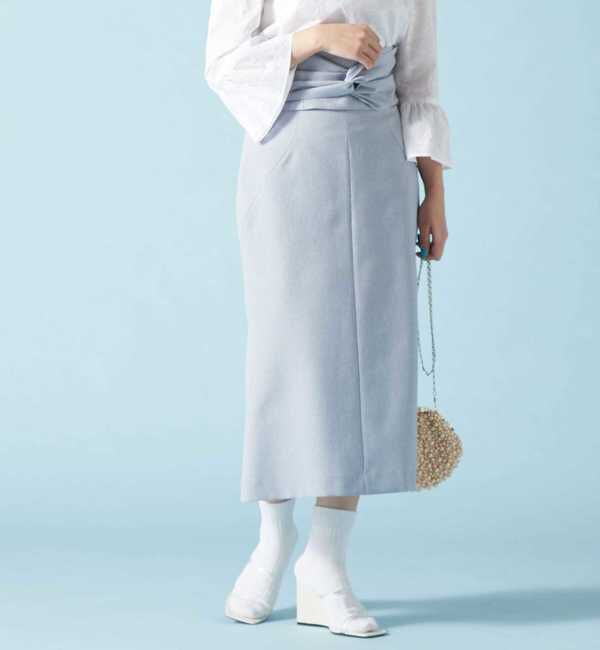 TIARA「ツイストベルトマーメイドスカート」|スカート|ブルー