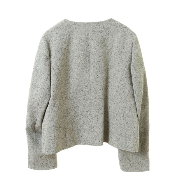 TIARA「パールアクセントツイードジャケット」|ノーカラージャケット|