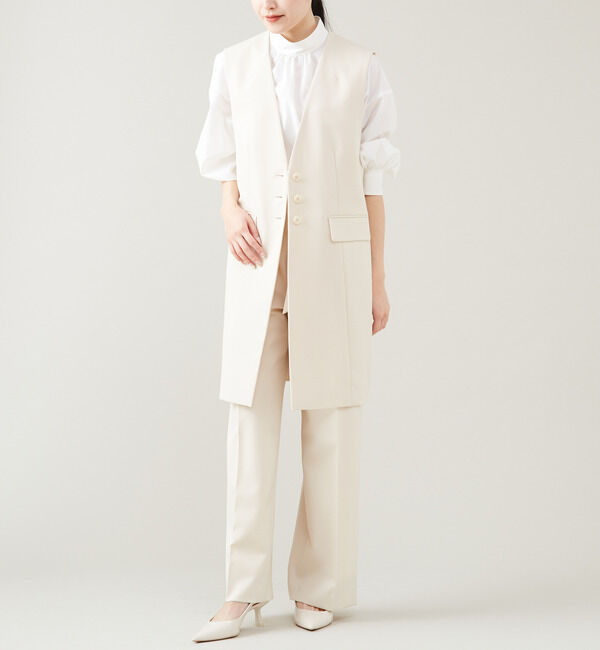 TIARA「シングルノーカラージレ（セットアップ対応）」|ベスト・ジレ|