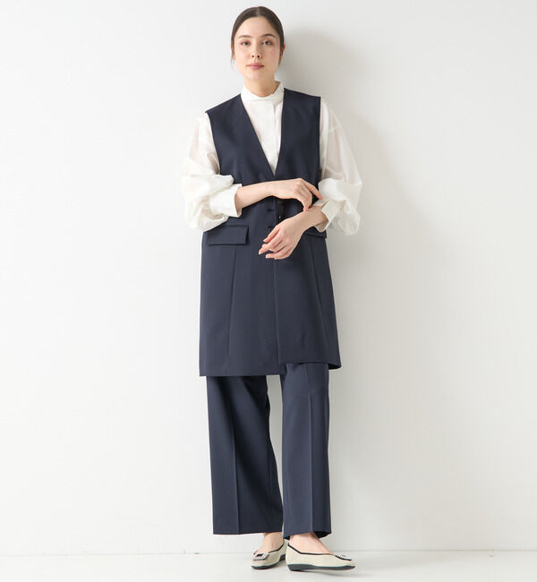 TIARA「シングルノーカラージレ（セットアップ対応）」|ベスト・ジレ|