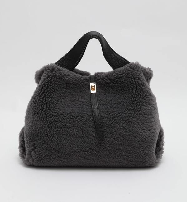 TIARA「【VIOLAd'ORO/ヴィオラドーロ】ボアバッグ（V-8773）」|トートバッグ|グレー