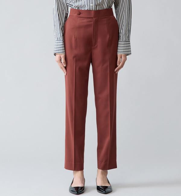TIARA「サイドボタンテーパードパンツ」|その他|レッドブラウン