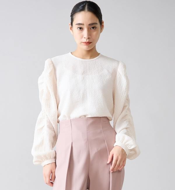 TIARA「ギャザースリーブブラウス」|シャツ・ブラウス|