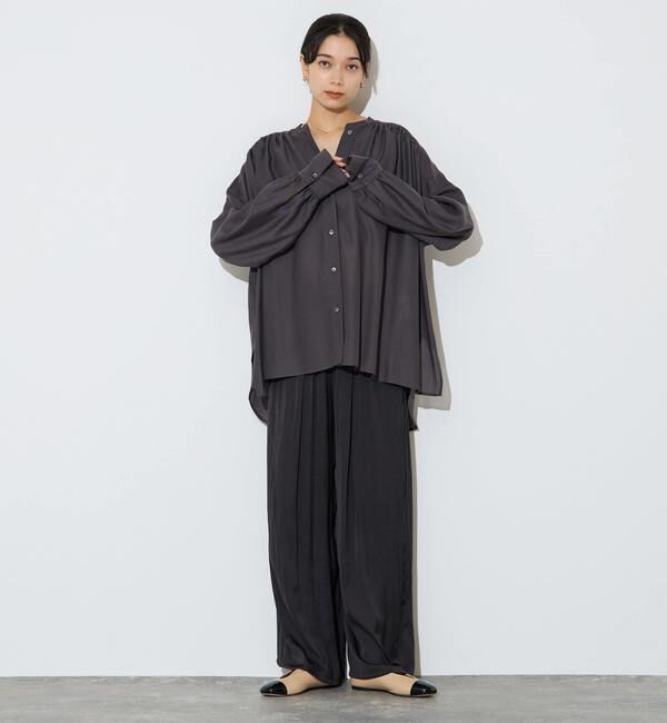 Liesse「ギャザーオーバーブラウス」|シャツ・ブラウス|