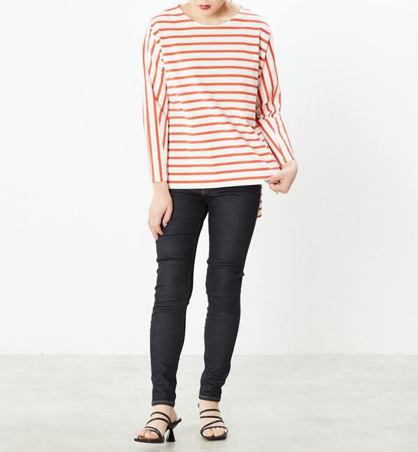  「予約受付2/28（月）まで！！【STELLA CIFFON】ドルマンスリーブボーダートップス」|Tシャツ・カットソー|