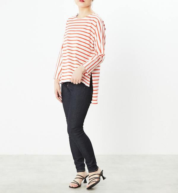  「予約受付2/28（月）まで！！【STELLA CIFFON】ドルマンスリーブボーダートップス」|Tシャツ・カットソー|