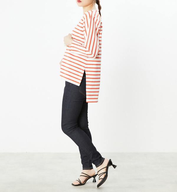  「予約受付2/28（月）まで！！【STELLA CIFFON】ドルマンスリーブボーダートップス」|Tシャツ・カットソー|