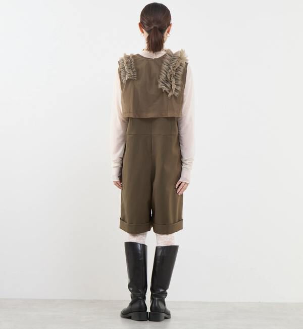 SOFFITTO「ストレッチチュールフリルシアーベスト」|Tシャツ・カットソー|