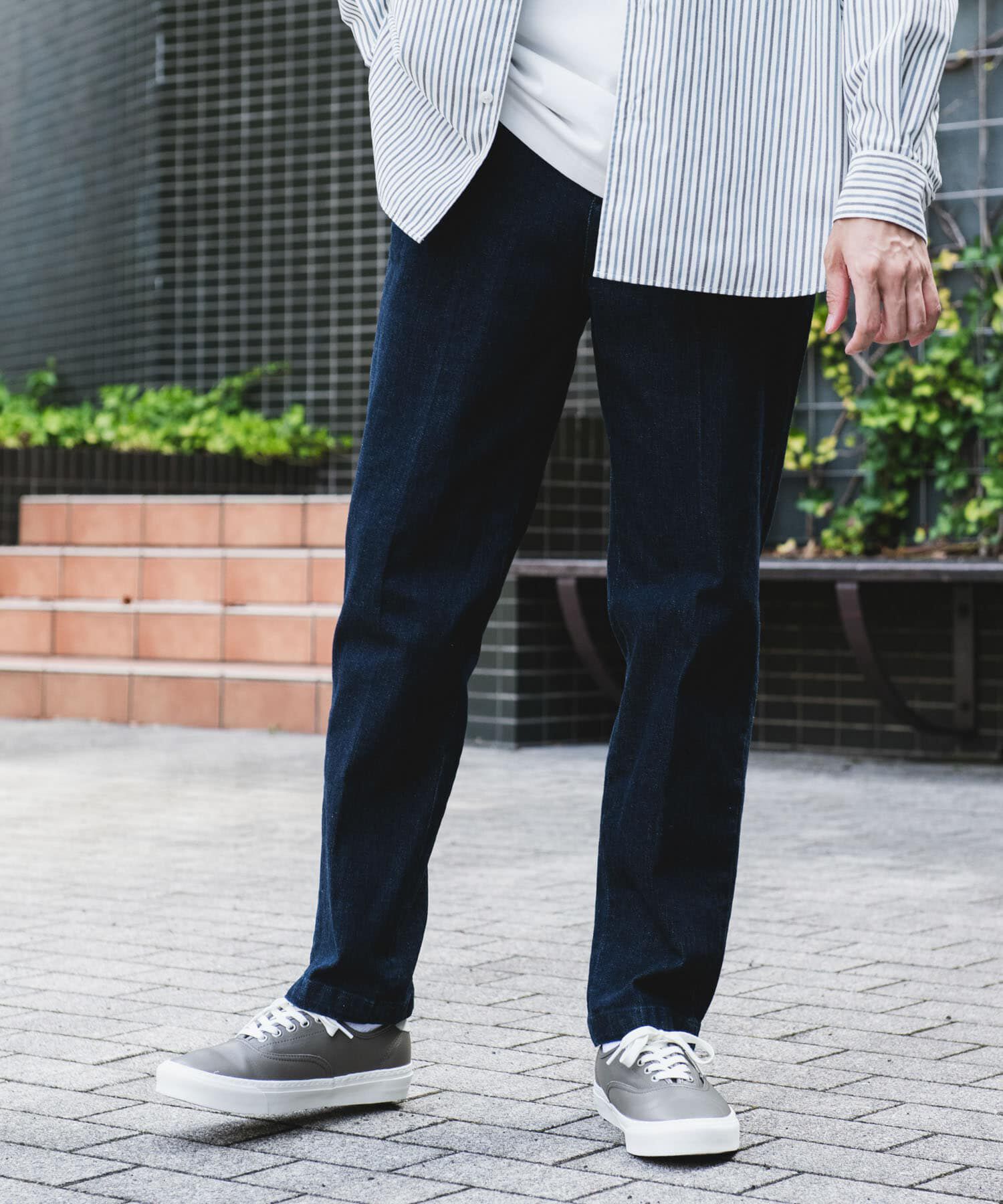 URBAN RESEARCH DOORS「デニムテーパードトラウザー」|デニム|