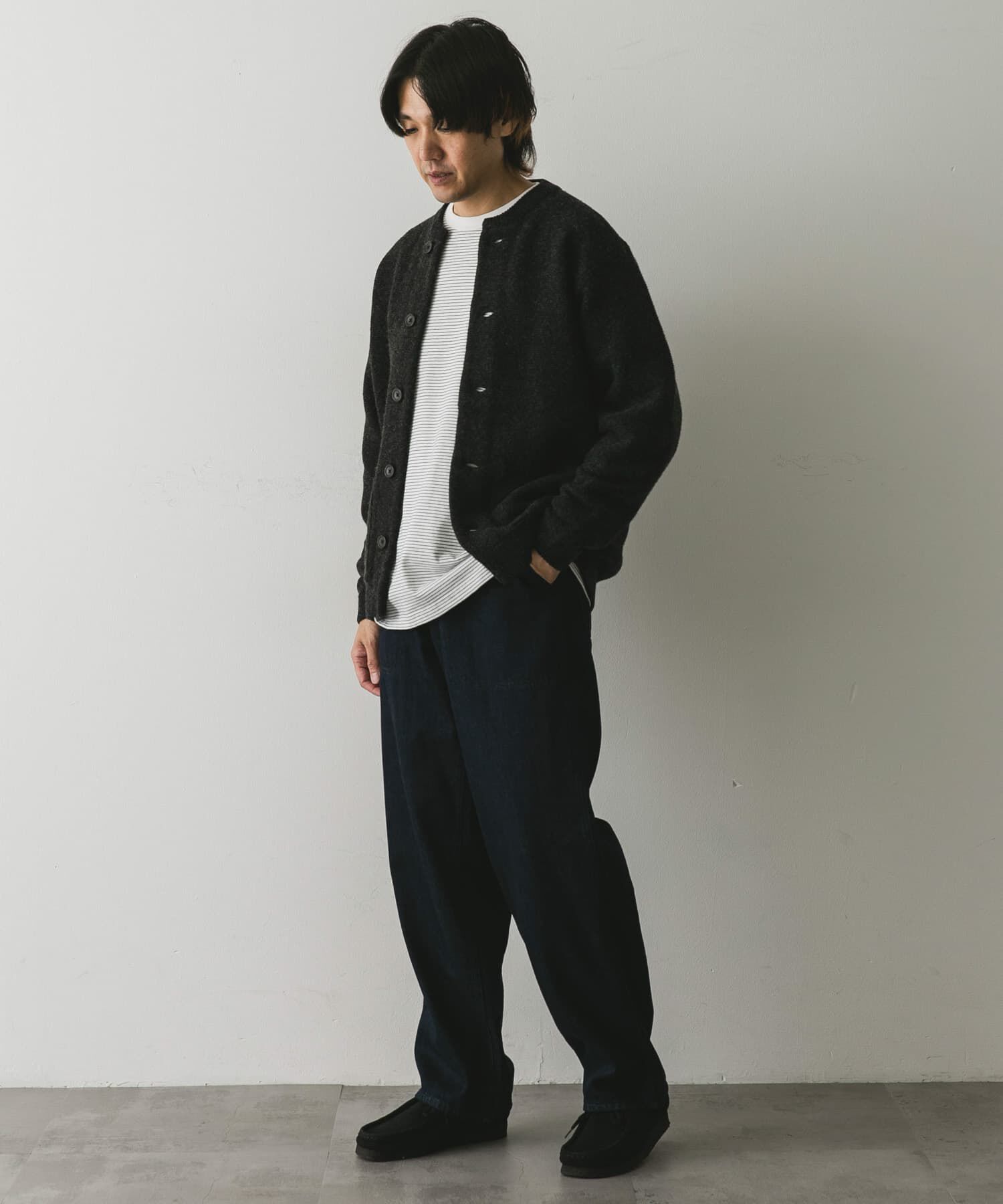 URBAN RESEARCH DOORS「『XLサイズ/WEB限定』ハミルトンウールガーターカーディガン」|カーディガン|